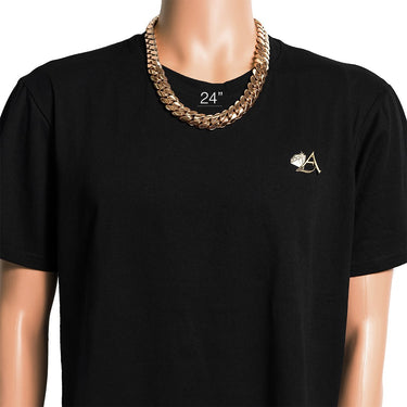 10k Rose Gold Miami Cuban Link Chain 18 mm